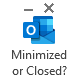 关闭 Outlook 之前提示或最小化