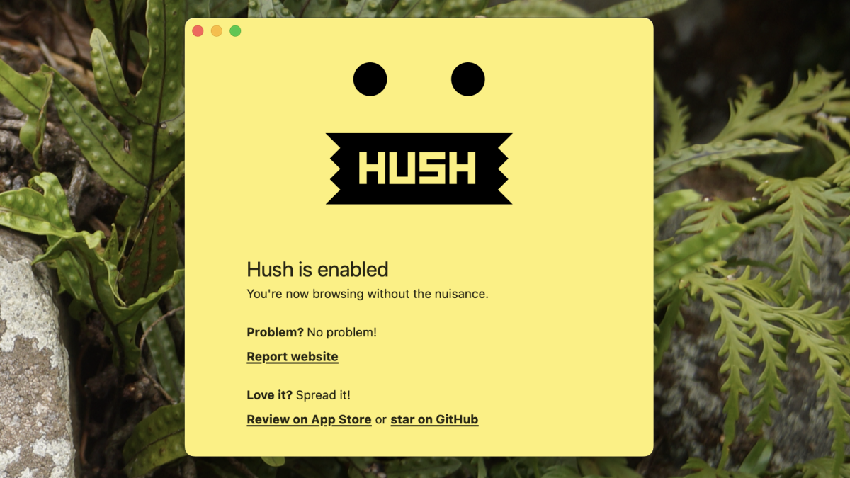 “Hush” 可拦截 Safari 上的 Cookie 和新闻通讯弹出窗口