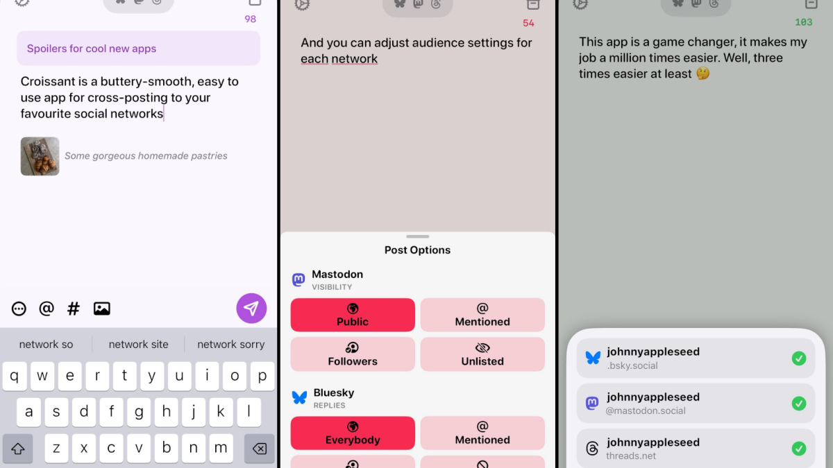 这个 iPhone 应用程序可以同时发布到 Mastodon、Threads 和 Bluesky